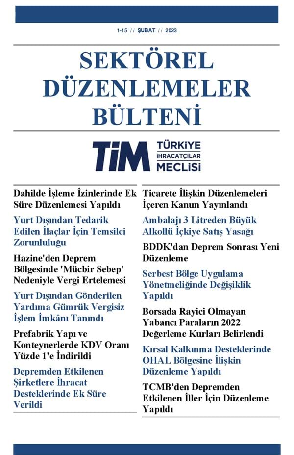 1-15 Şubat 2023 Bülteni 